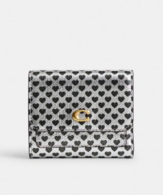 ミラ スモール フラップ ウォレット・ハート プリント | COACH/コーチ